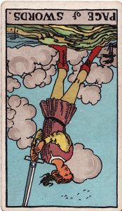 Page of Swords Reversed Tarot Meaning and Interpretation