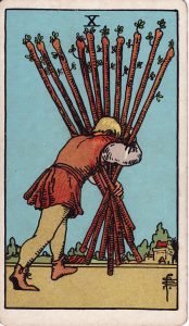 10 of Wands Tarot Meaning and Interpretation